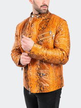 Leather PythonFlame Orange View-7