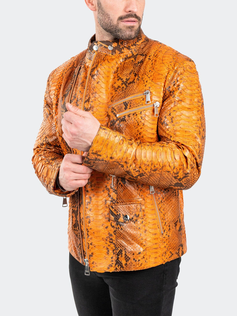 Leather PythonFlame Orange