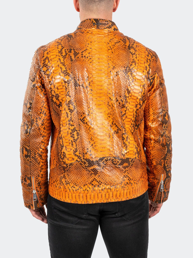 Leather PythonFlame Orange