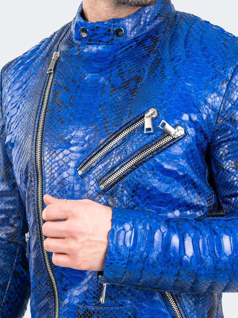 Leather PythonMaceoo Blue