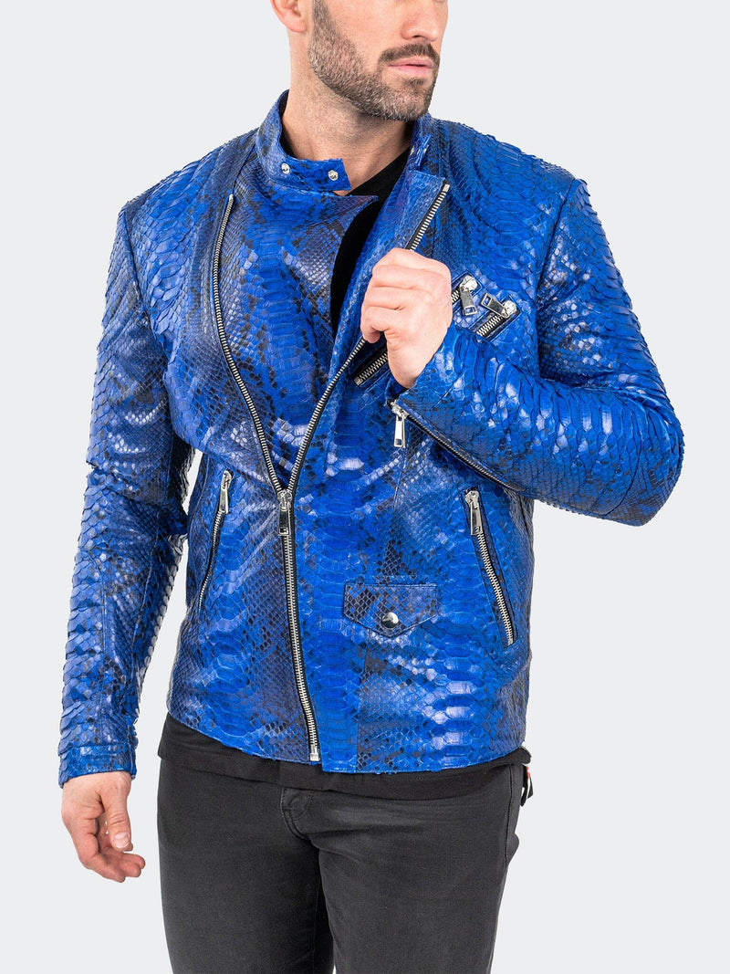 Leather PythonMaceoo Blue