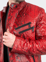 Leather PythonScarlet Red View-2