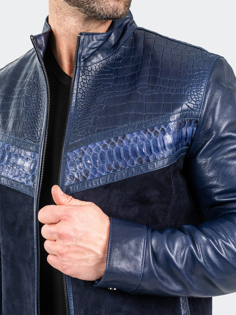 Leather PythonShield Blue