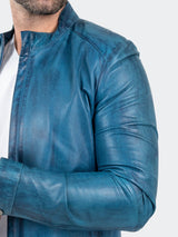 Leather ReverseSteel Blue View-2