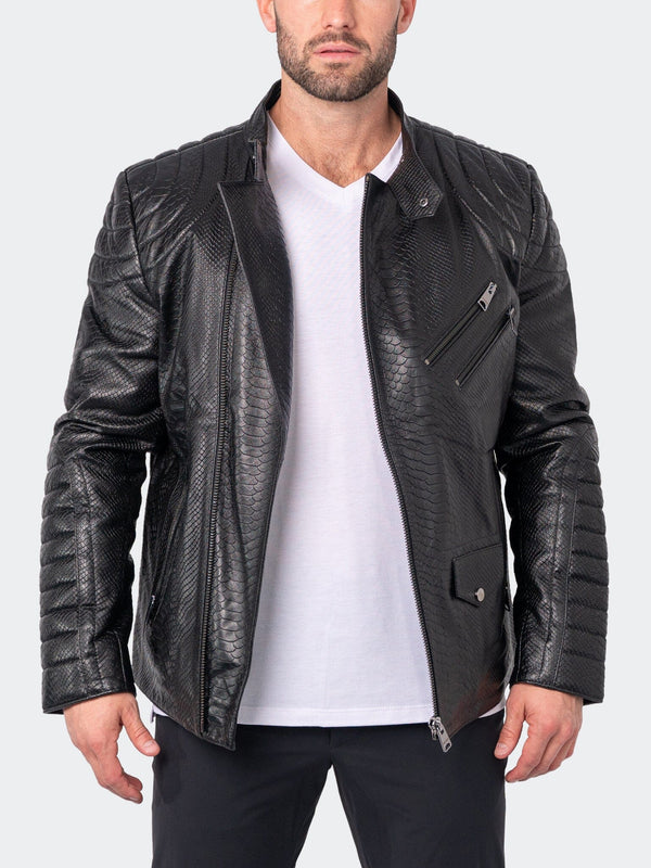 Leather PythonClean Black