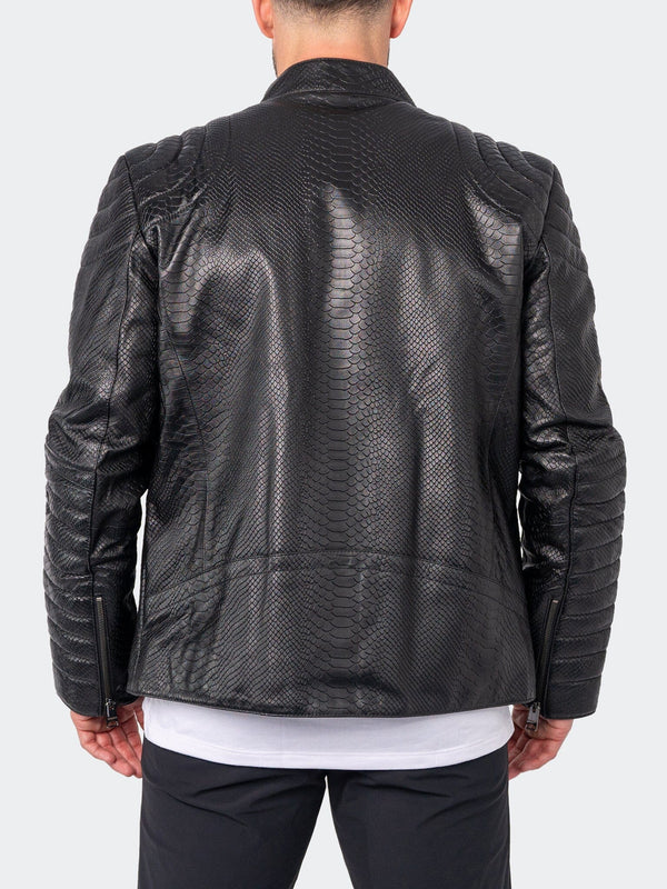 Leather PythonClean Black