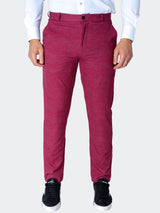 Pants Burgaundy Wine  Red View-2