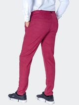 Pants Burgaundy Wine  Red View-4