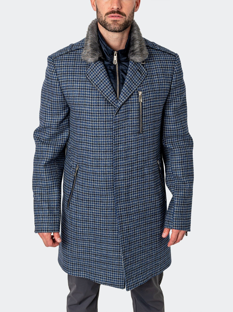 Peacoat Captain Houndstooth Blue