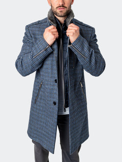 Peacoat Captain Houndstooth Blue