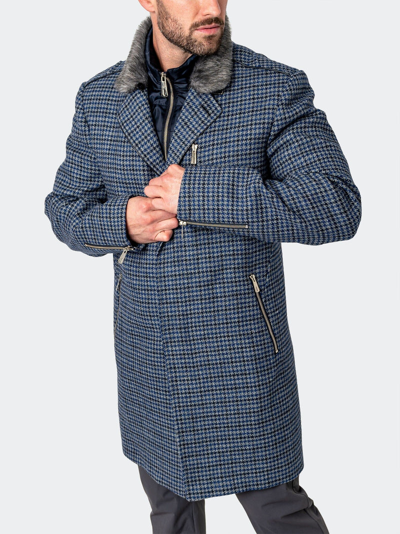 Peacoat Captain Houndstooth Blue