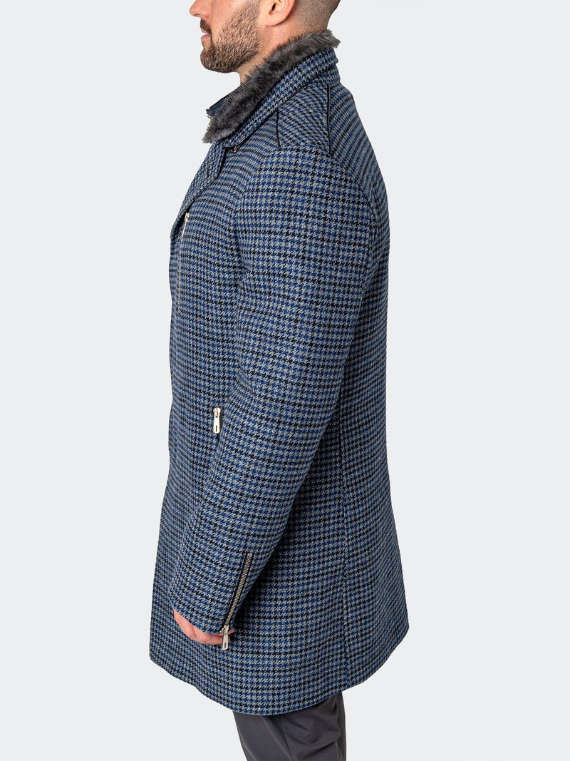 Peacoat Captain Houndstooth Blue