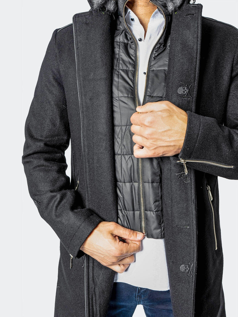 Peacoat CaptainSkull Black