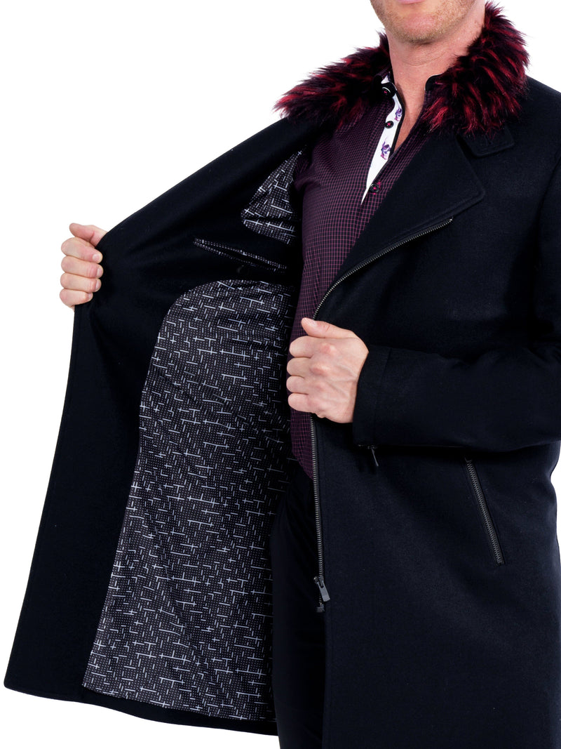 Peacoat ZipFurRed Black