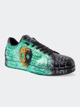 Shoe Casual PaintSkull Black View-2