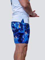 Swim Lion Marbled Blue View-2