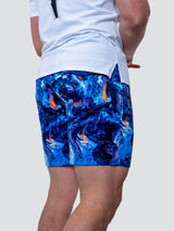 Swim Lion Marbled Blue View-3