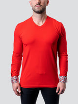 V-Neck Edison Frenchie Red View-7