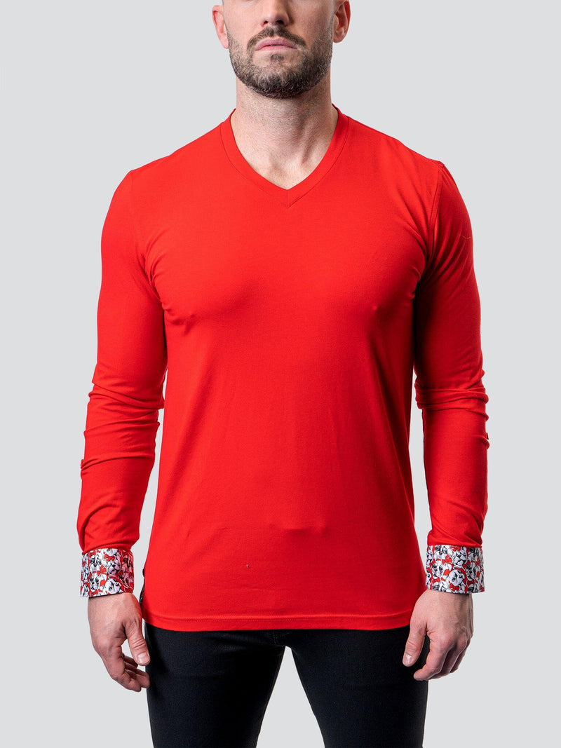 V-Neck Edison Frenchie Red