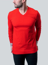 V-Neck Edison Frenchie Red View-9