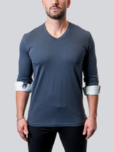 V-Neck Edison NeonCuff Blue View-1