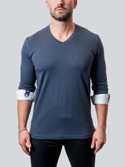 V-Neck Edison NeonCuff Blue