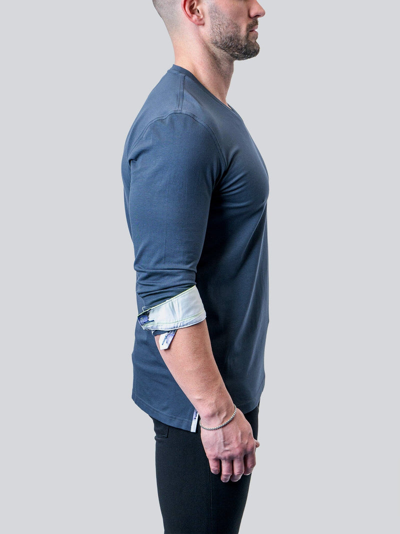 V-Neck Edison NeonCuff Blue