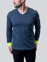 V-Neck Edison NeonCuff Blue View-7