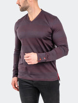 V-Neck EdisonRustic Red View-4