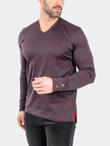 V-Neck EdisonRustic Red View-6