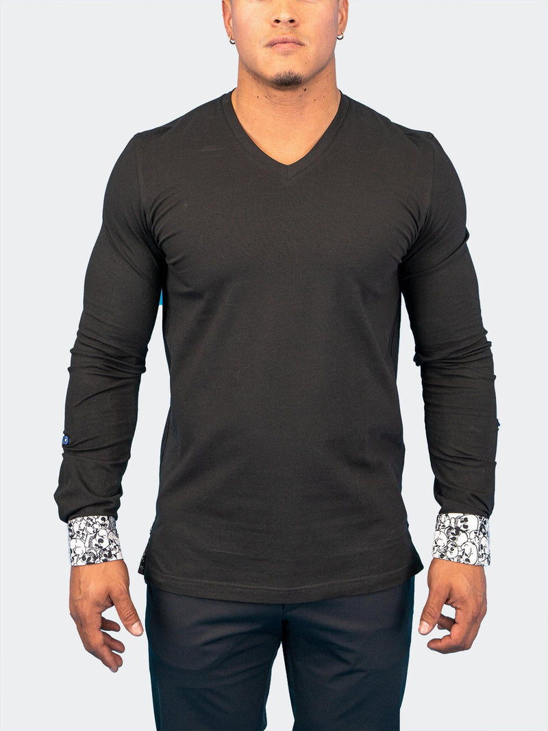 V-Neck Edison SkullCuff Black