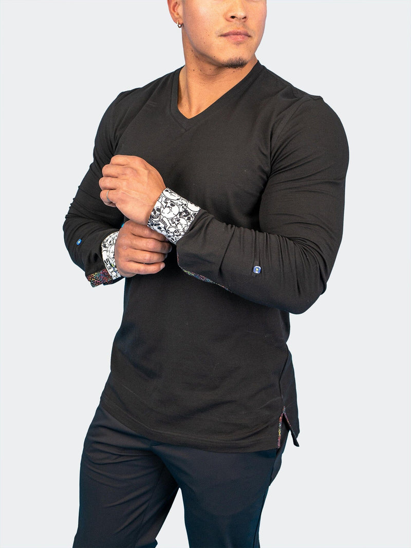 V-Neck Edison SkullCuff Black