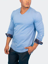 V-Neck Edison Sky Blue View-8