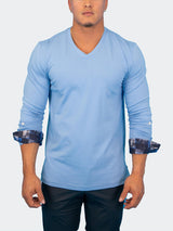 V-Neck Edison Sky Blue View-9