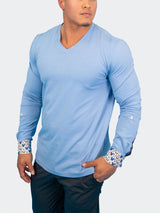 V-Neck Edison Sky Blue View-3