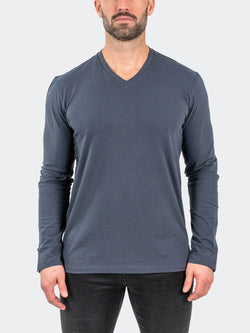 V-Neck EdisonSolidAshes Grey