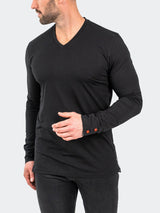 V-Neck EdisonSolidTattoo Black View-3