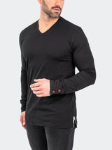 V-Neck EdisonSolidTattoo Black View-7