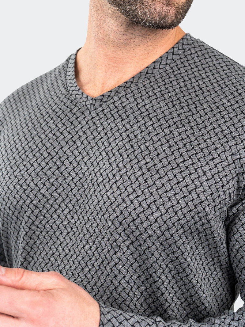 V-Neck EdisonWeaves Grey