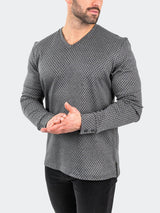 V-Neck EdisonWeaves Grey View-3