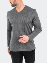 V-Neck EdisonWeaves Grey View-4