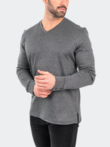 V-Neck EdisonWeaves Grey View-6