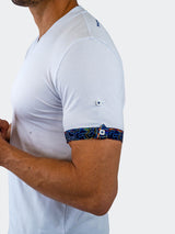 V-Neck Vivaldi Solid30 White View-2