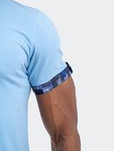 V-Neck Vivaldi Solid31 Blue View-3