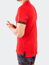 V-Neck Vivaldi Solid32 Red View-2