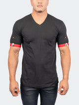 V-Neck VivaldiSolidDog Black View-1