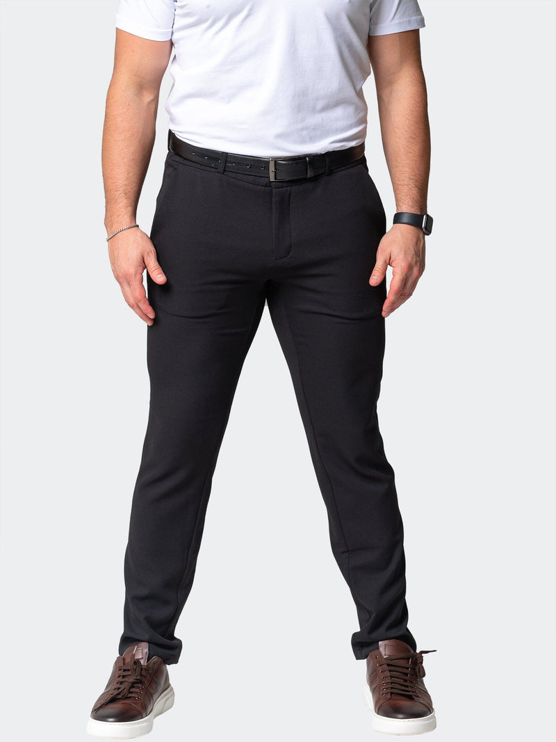 4-Way Stretch Pants Solid Black