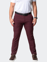 4-Way Stretch Pants Solid Red View-2