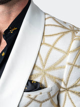 Blazer Shawl CeremonialGold White View-7