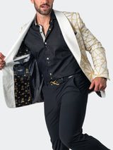 Blazer Shawl CeremonialGold White View-10